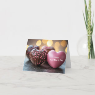 Kleurrijke Chocolade Harten Valentijns's Groet Kaart