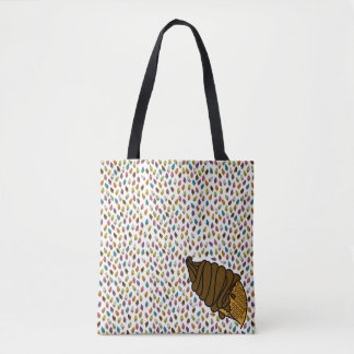 Kleurrijke chocolade ijs kegel icecreamliciouS Tote Bag