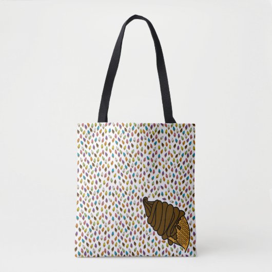 Kleurrijke chocolade ijs kegel icecreamliciouS Tote Bag (Voorkant)