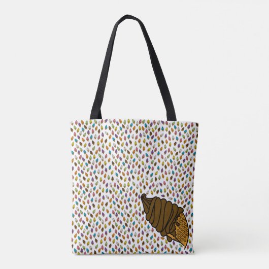 Kleurrijke chocolade ijs kegel icecreamliciouS Tote Bag (Achterkant)