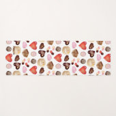 Kleurrijke Chocolade Snoep Hartpatroon Yogamat (Voorkant (horizontaal))