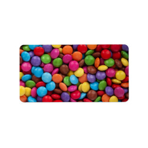 Kleurrijke Chocolade Snoepjes Etiket