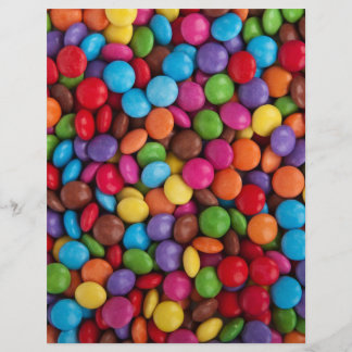 Kleurrijke chocolade snoepjes flyer