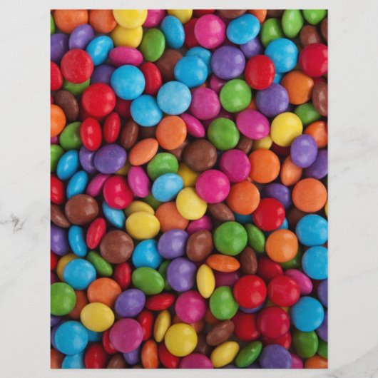 Kleurrijke chocolade snoepjes flyer (Voorkant)