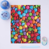 Kleurrijke chocolade snoepjes flyer (Enkel)