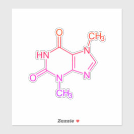 Kleurrijke chocolade theobromine molecule sticker
