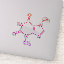 Kleurrijke chocolade theobromine molecule sticker