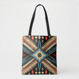 Kleurrijke Choctaw Indiase stampatroon Canvas tas
