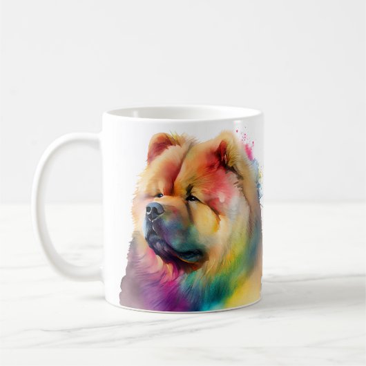 Kleurrijke Chow Chow Dog Pet Coffee Mok, Cup Koffiemok (Links)