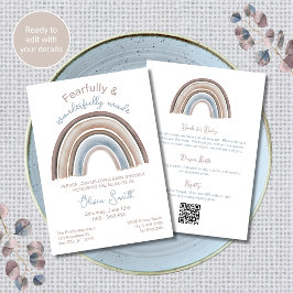 Kleurrijke Christelijke Baby Shower Uitnodiging Al