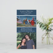 Kleurrijke Christelijke Kerstmis van de Foto van Feestdagenkaart (Staand voorkant)