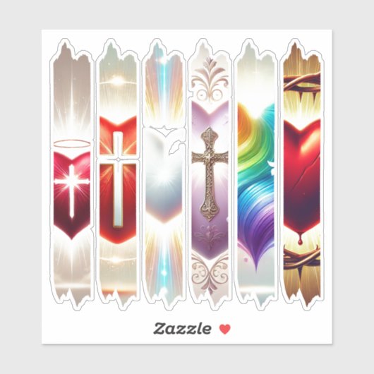 Kleurrijke Christelijke Valentijn Hearts Washi Tap Sticker (Vel)