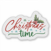 Kleurrijke Christmas Cheer Sticker (Voorkant)