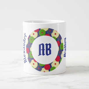Kleurrijke Chrysanthemum Ring Jumbo Mok