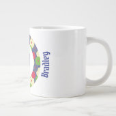 Kleurrijke Chrysanthemum Ring Jumbo Mok (Rechts)