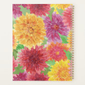 Kleurrijke Chrysanthemum Waterverf Planner (Achterkant)