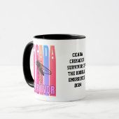 Kleurrijke CICADA SURVIVOR met aangepaste tekst Mok (Voorkant links)