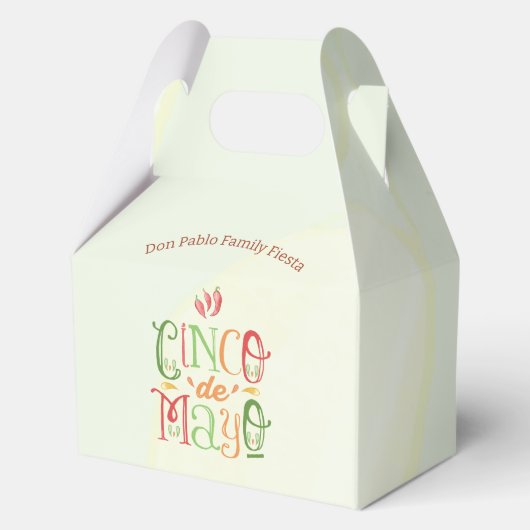 Kleurrijke Cinco de Mayo Party Bedankdoosjes (Voorkant)