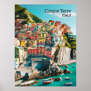 Kleurrijke Cinque Terre, Italië -  foto Poster