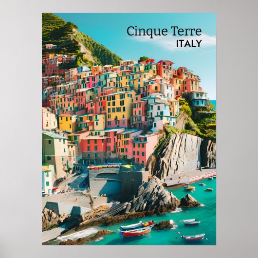 Kleurrijke Cinque Terre, Italië -  foto Poster (Voorkant)