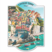 Kleurrijke Cinque Terre, Italië -  foto Sticker (Voorkant)