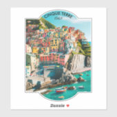 Kleurrijke Cinque Terre, Italië -  foto Sticker (Vel)