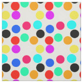 Kleurrijke Circle Stippen Stof (Swatch)