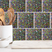 Kleurrijke Circles Geometrische Stippen Tegeltje