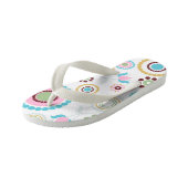 Kleurrijke Circles Kind Teenslippers (Schuin)