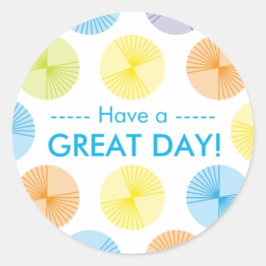 Kleurrijke Circles Stickers (Voorkant)