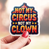 Kleurrijke Circus Niet Mijn Clown Sticker