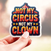 Kleurrijke Circus Niet Mijn Clown Sticker