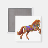 Kleurrijke circus paard magneet (Voorkant / Achterkant)
