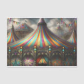 Kleurrijke Circustent Decoupage Tissuepapier (Voorkant)