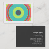 Kleurrijke cirkel 04 (afgerond) visitekaartje (Voorkant / Achterkant)
