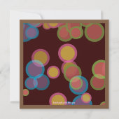 Kleurrijke Cirkel Disco Light Dance Party Invitati Kaart (Achterkant)