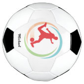 Kleurrijke cirkel gepersonaliseerd voetbal (Gedraaid)