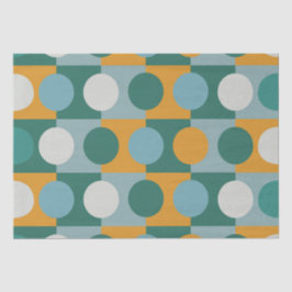 Kleurrijke cirkel halve cirkel geometrisch tissuepapier