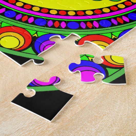 Kleurrijke cirkel legpuzzel (Zijkant)