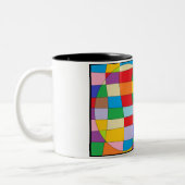 Kleurrijke cirkel tweekleurige koffiemok (Links)