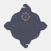 Kleurrijke cirkel van mensen - aangepaste tekst bedankdoosjes (Uitgevouwen)