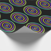 kleurrijke cirkel van streepjes cadeaupapier (Hoek)