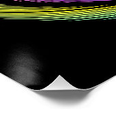 kleurrijke cirkel van streepjes perfect poster (Hoek)