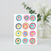 Kleurrijke cirkelregenboogwaterverf briefkaart (Staand voorkant)