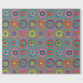 Kleurrijke cirkelregenboogwaterverf cadeaupapier (Vlak)