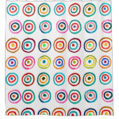 Kleurrijke cirkelregenboogwaterverf douchegordijn (Voorkant)