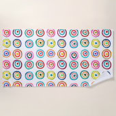 Kleurrijke cirkelregenboogwaterverf strandlaken (Voorkant)