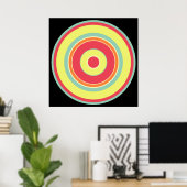 Kleurrijke cirkels 01 poster (Thuiskantoor)