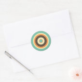 Kleurrijke cirkels 02 ronde sticker (Envelop)