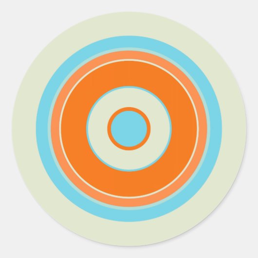 Kleurrijke cirkels 03 ronde sticker (Voorkant)